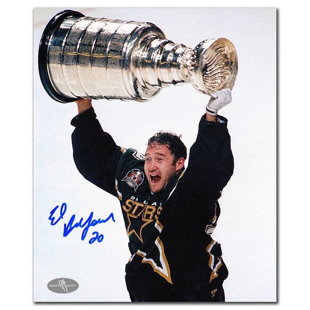 Ed Belfour Autographed Dallas Stars 8x10 Photo - 1999 Stanley Cup