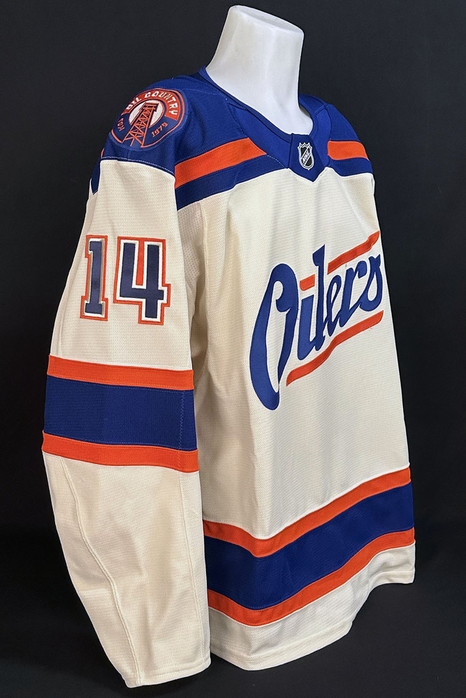 Mattias Ekholm #14 - 2026-27 Edmonton Oilers vs Anaheim Ducks Game Worn Alternate Cream Jersey From The Oilers 5-2 Win On October 7, 2026