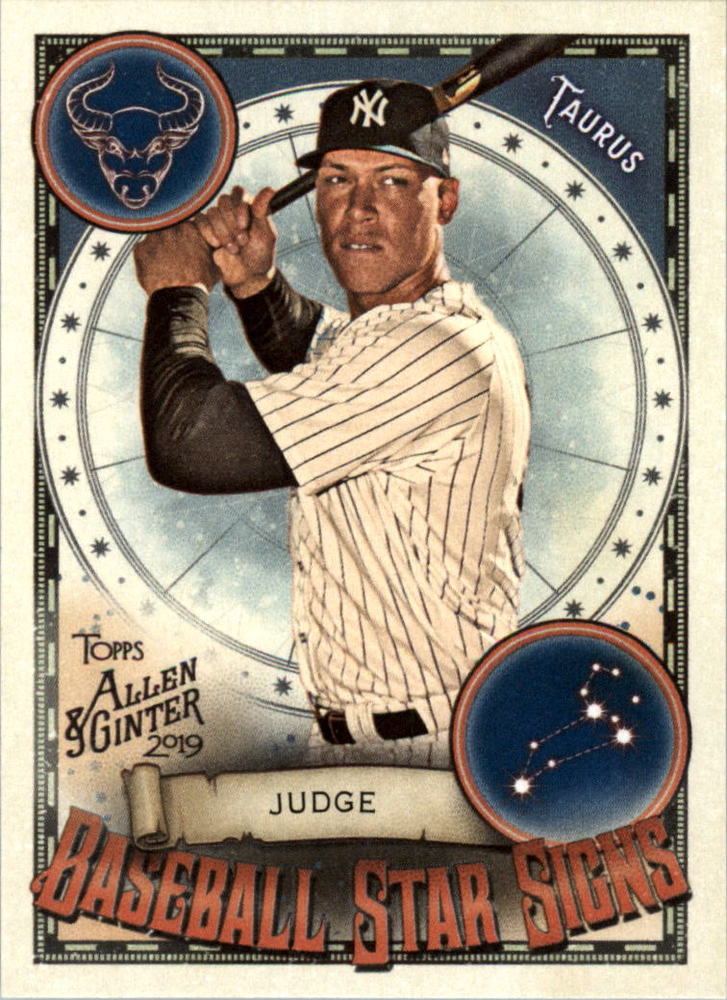 2019 Topps Allen and Ginter Baseball Star Signs #BSS20 Aaron Judge