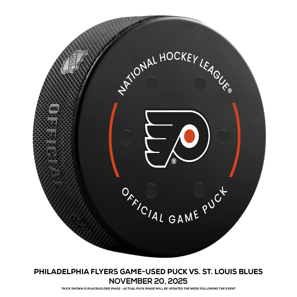 Philadelphia Flyers Game-Used Puck vs. St. Louis Blues on November 20, 2025