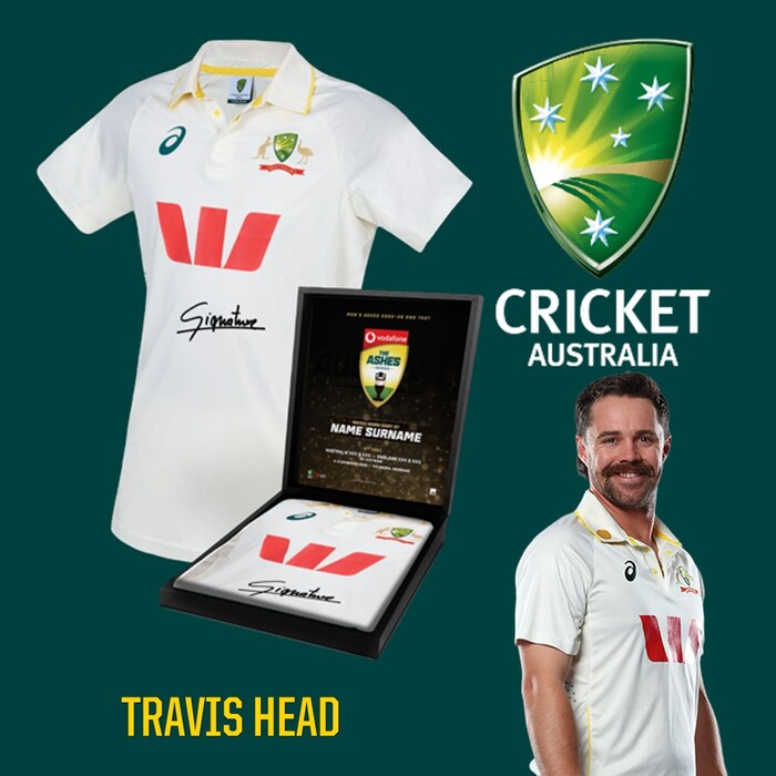 Photo of Travis Head Australia v England Ashes 2nd Test Signed Match-Worn Shirt