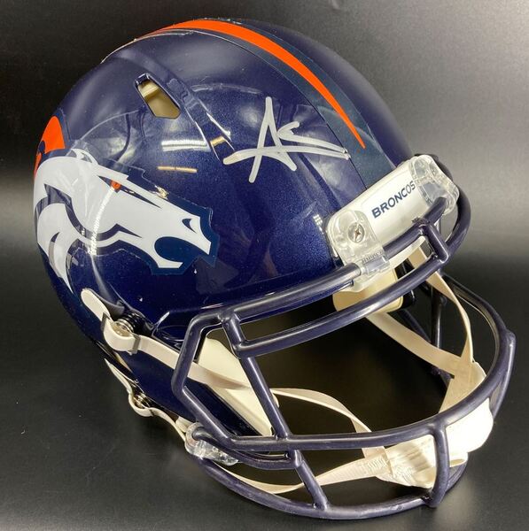 NFL - Broncos Audric Estime Signed Authentic Speed Helmet