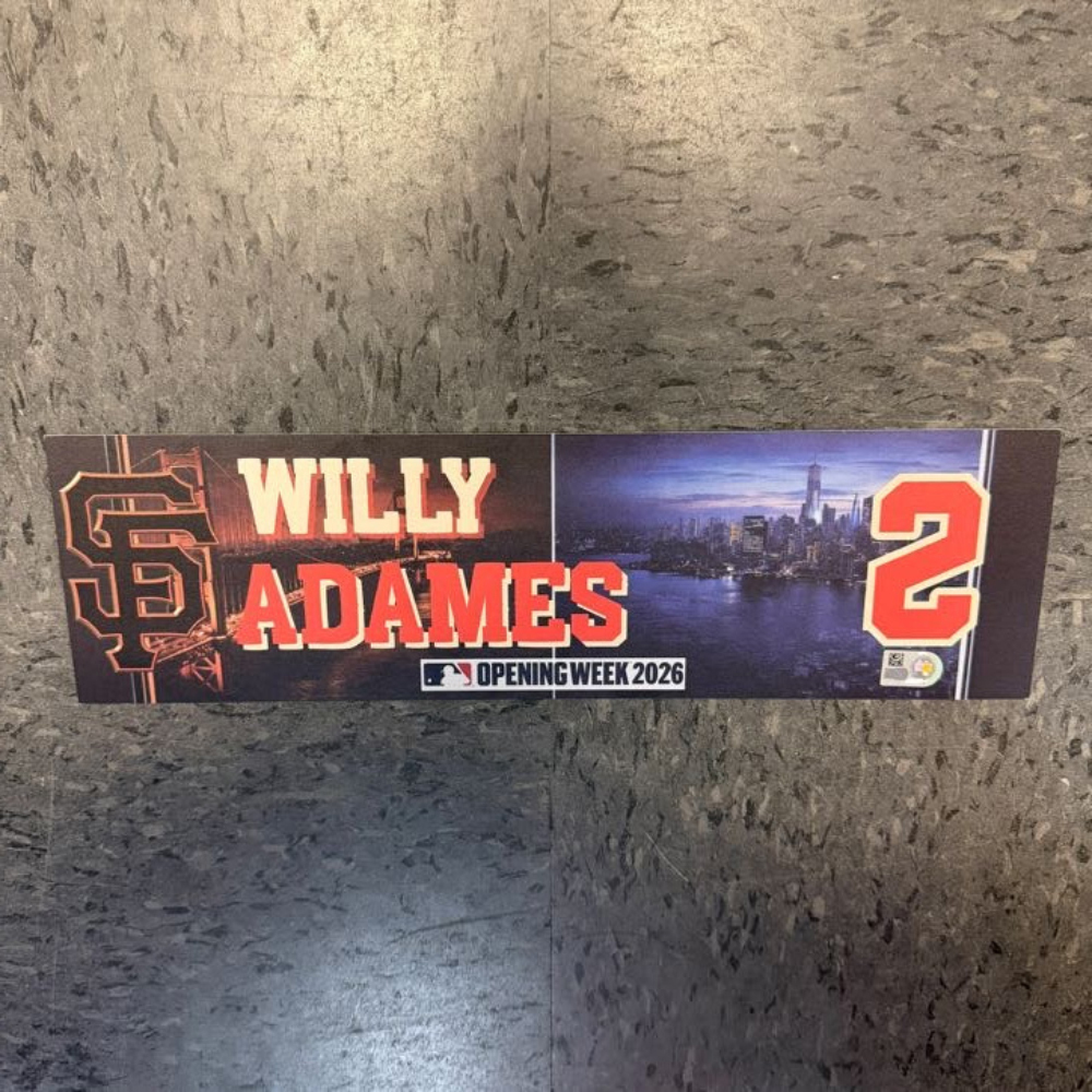 2026 Game Used Opening Week Locker Tag - #2 Willy Adames | San