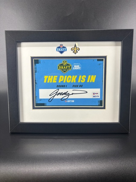 Jordyn Tyson Autographed Commemorative Draft Card - First NFL Auction Of...