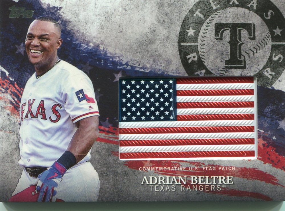 2018 Topps Independence Day U.S. Flag Relics #IDMLAB Adrian Beltre
