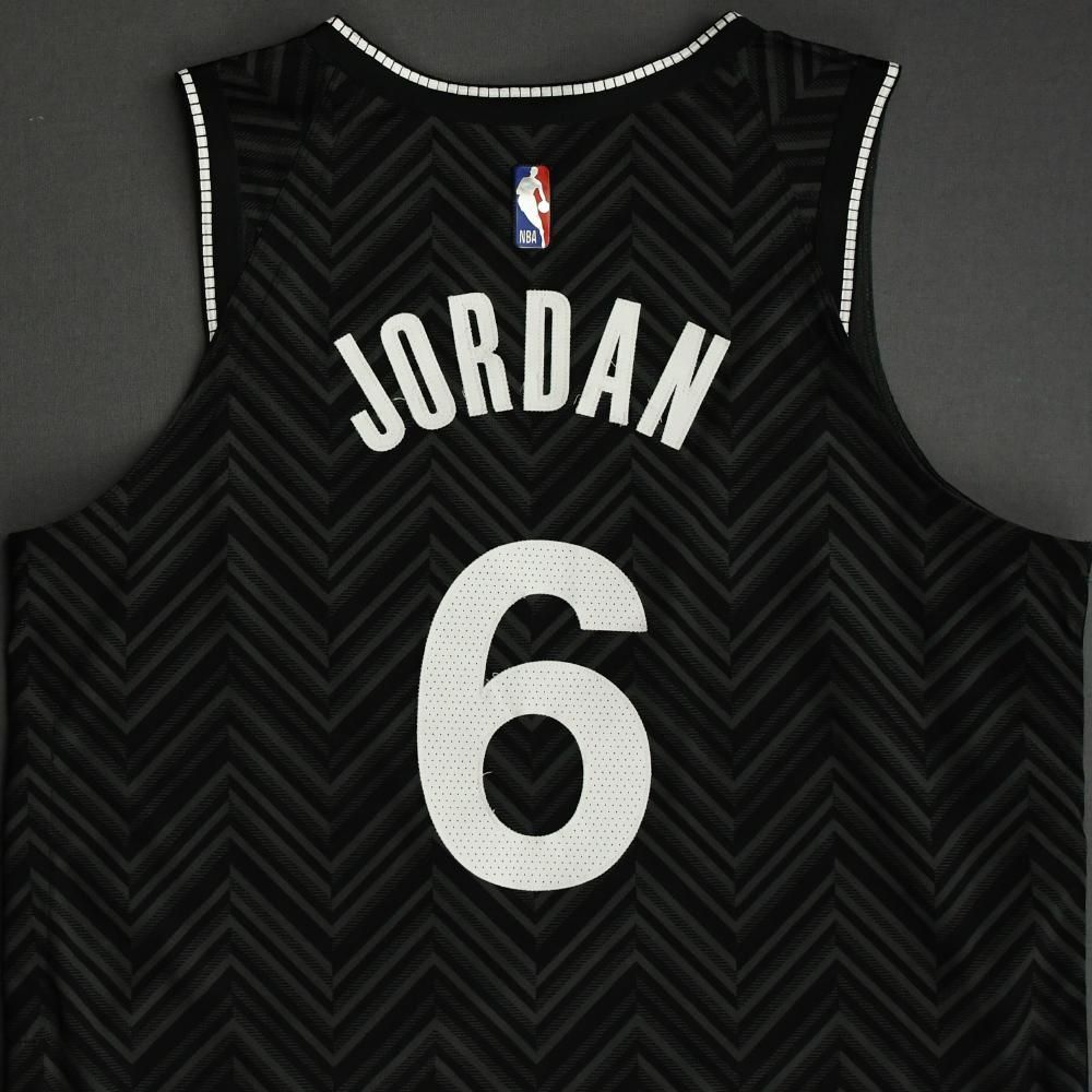 DeAndre Jordan Brooklyn Nets GameWorn Earned Edition Jersey 1 of