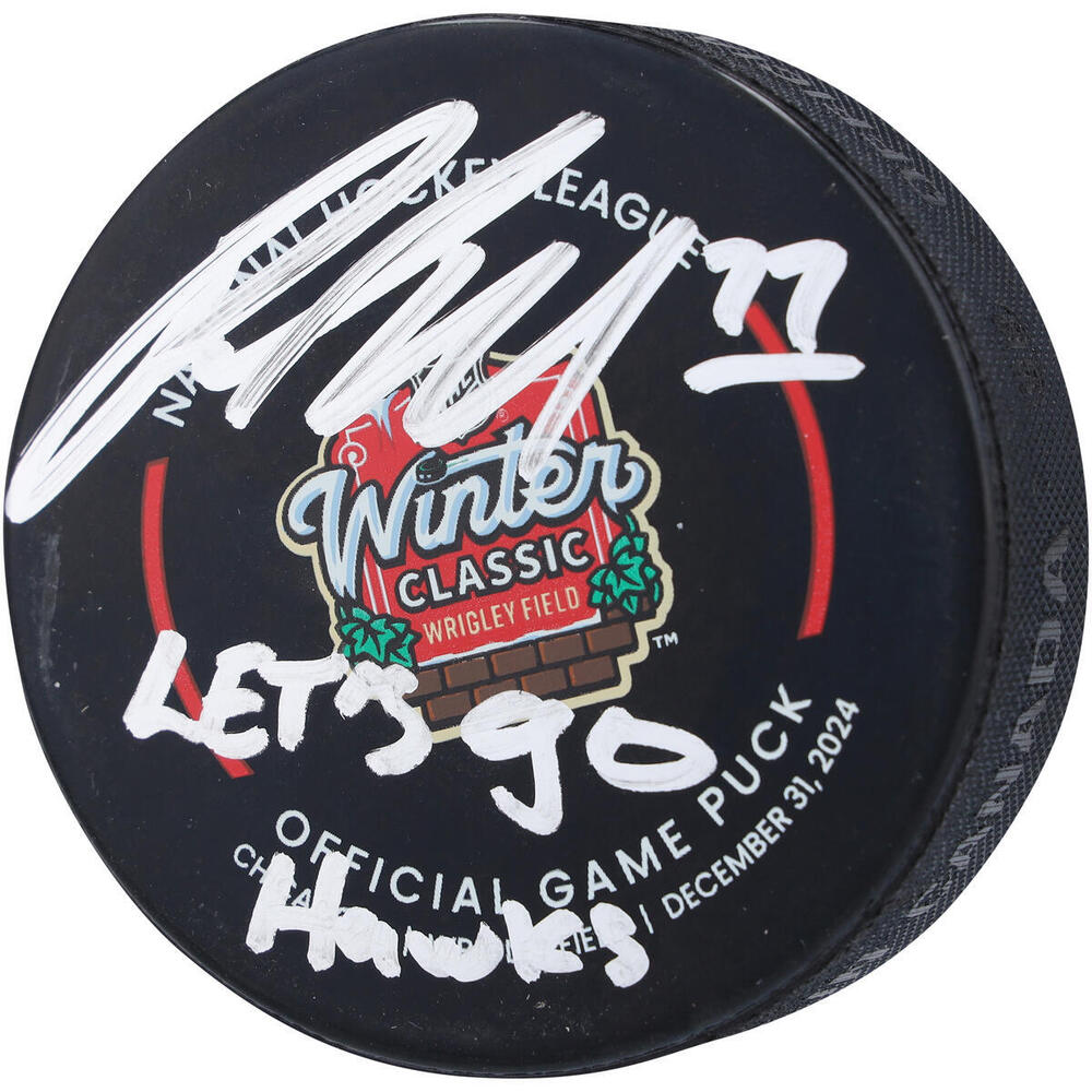 Pat Maroon Chicago Blackhawks Autographed 2025 NHL Winter Classic Official Game Puck with 