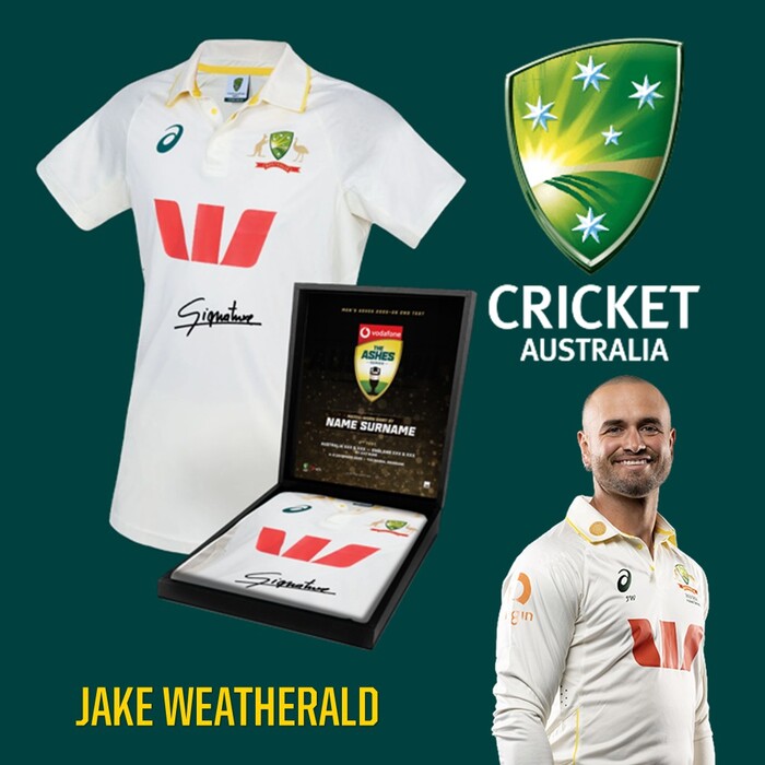Photo of Jake Weatherald Australia v England Ashes 2nd Test Signed Match-Worn Shirt