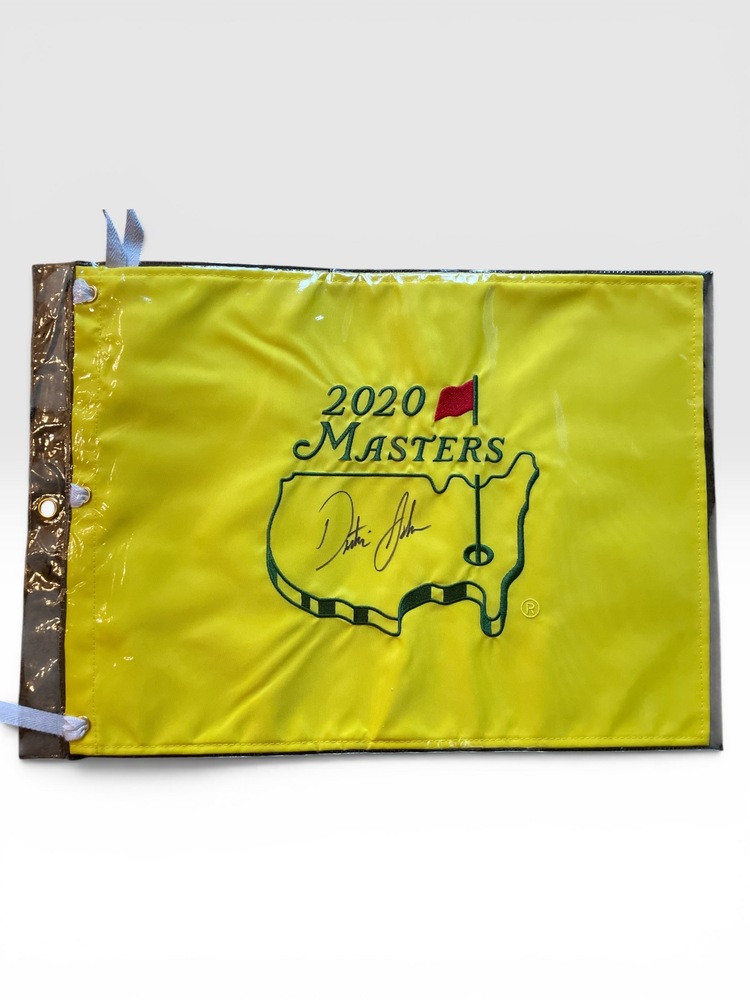Dustin Johnson Autographed 2020 Masters Pin Flag