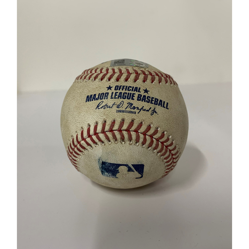 Photo of Game-Used Baseball - CWS at CLE - 9/23/2020 - Pitcher - Lucas Giolito, Batter - Francisco Lindor, Bot 3, Single
