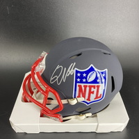 NFL - Colts Quenton Nelson Signed Blue NFL Shield Mini Helmet