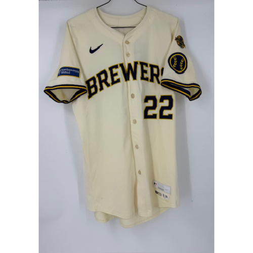 Milwaukee Brewers Yelich ユニフォーム 22 Men's Milwaukee Brewers Baseball Jersey YELICH 22# Adult