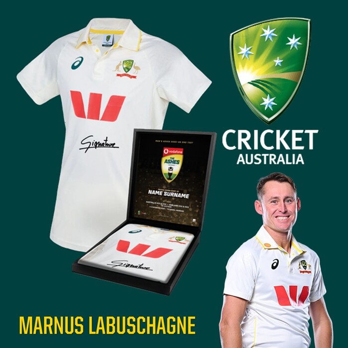 Photo of Marnus Labuschagne Australia v England Ashes 2nd Test Signed Match-Worn Shirt