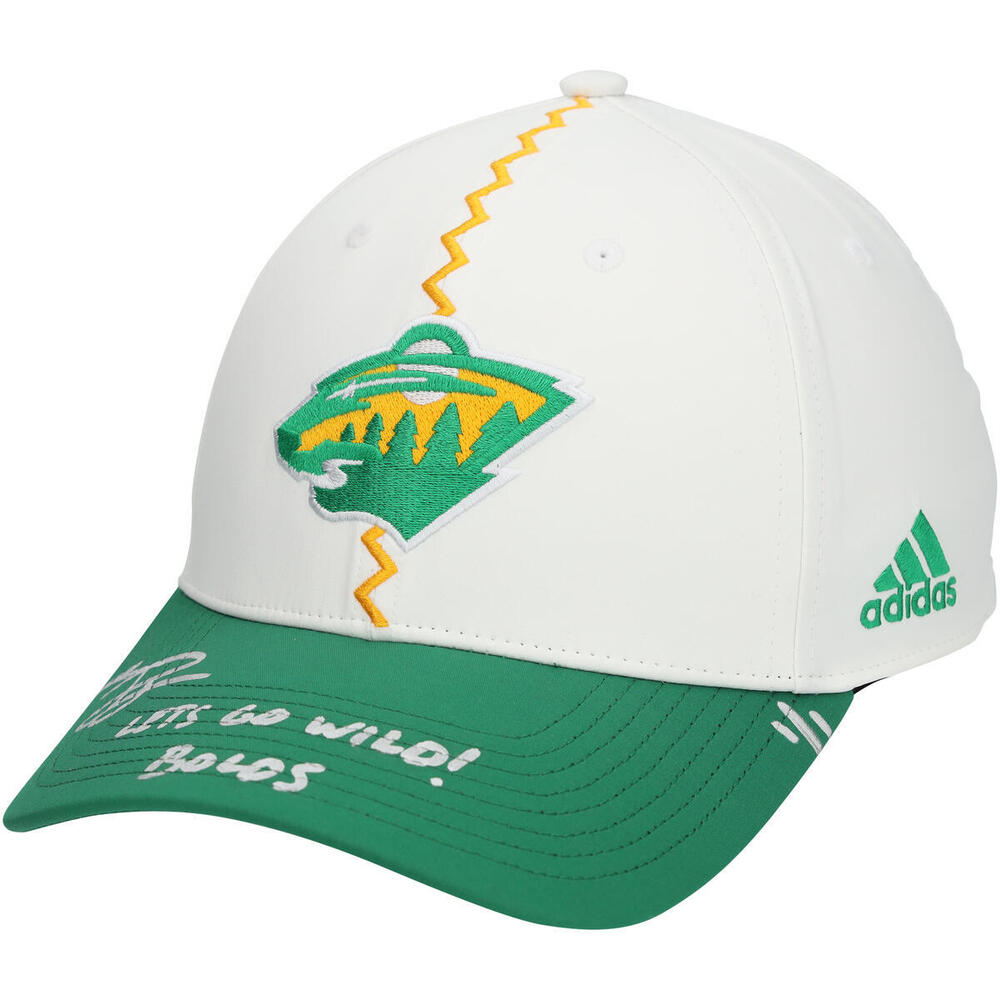 Matt Boldy Minnesota Wild Autographed 2022-23 Reverse Retro Cap with Multiple Inscriptions - Limited Edition 1 of 1 
