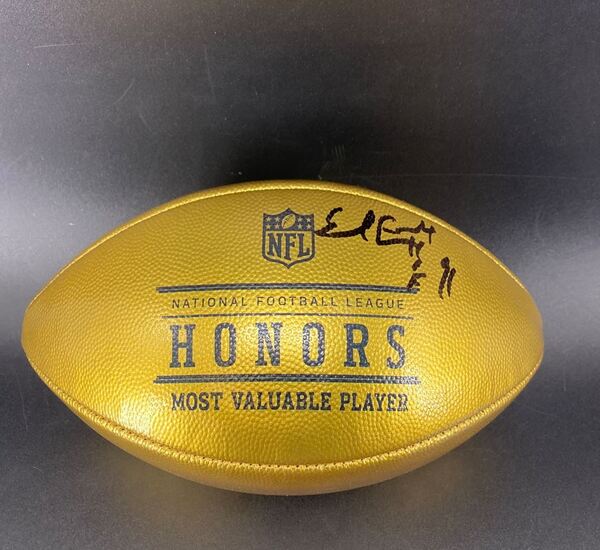 HOF - Oilers Earl Campbell Signed Gold Honors Football