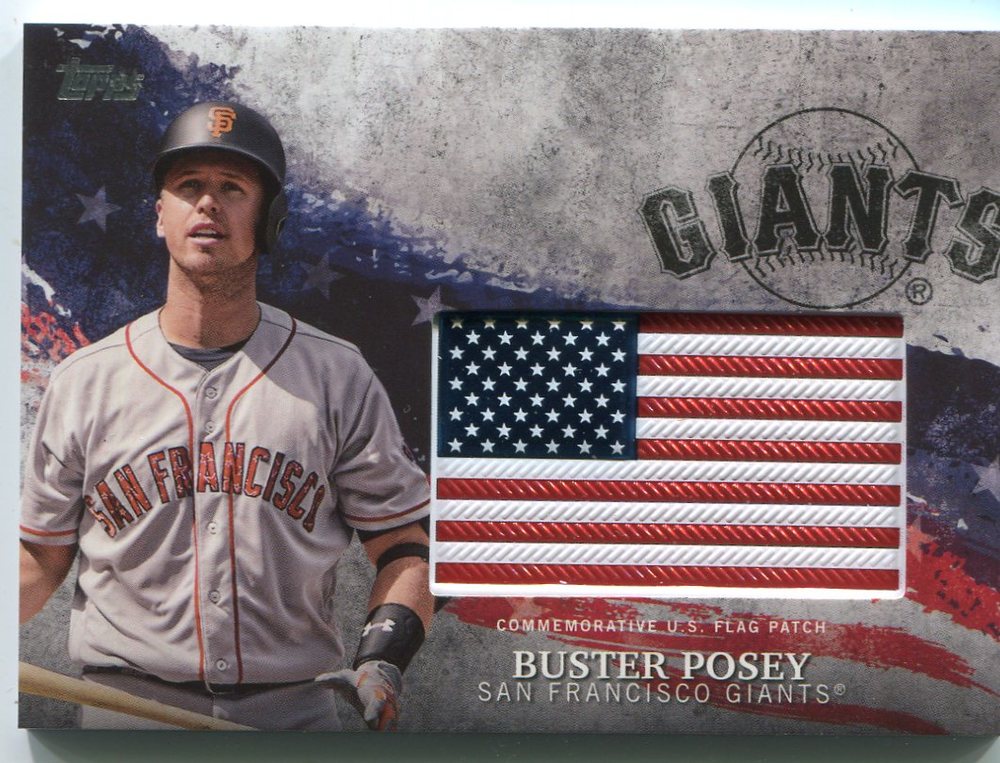 2018 Topps Independence Day U.S. Flag Relics #IDMLBP Buster Posey