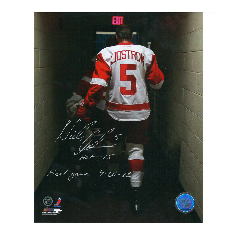 NICKLAS LIDSTROM Signed and Inscribed Detroit Red Wings 8 X 10 Photo - 70339