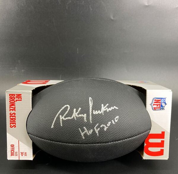 HOF - Saints Rickey Jackson Signed Black Metalic Football