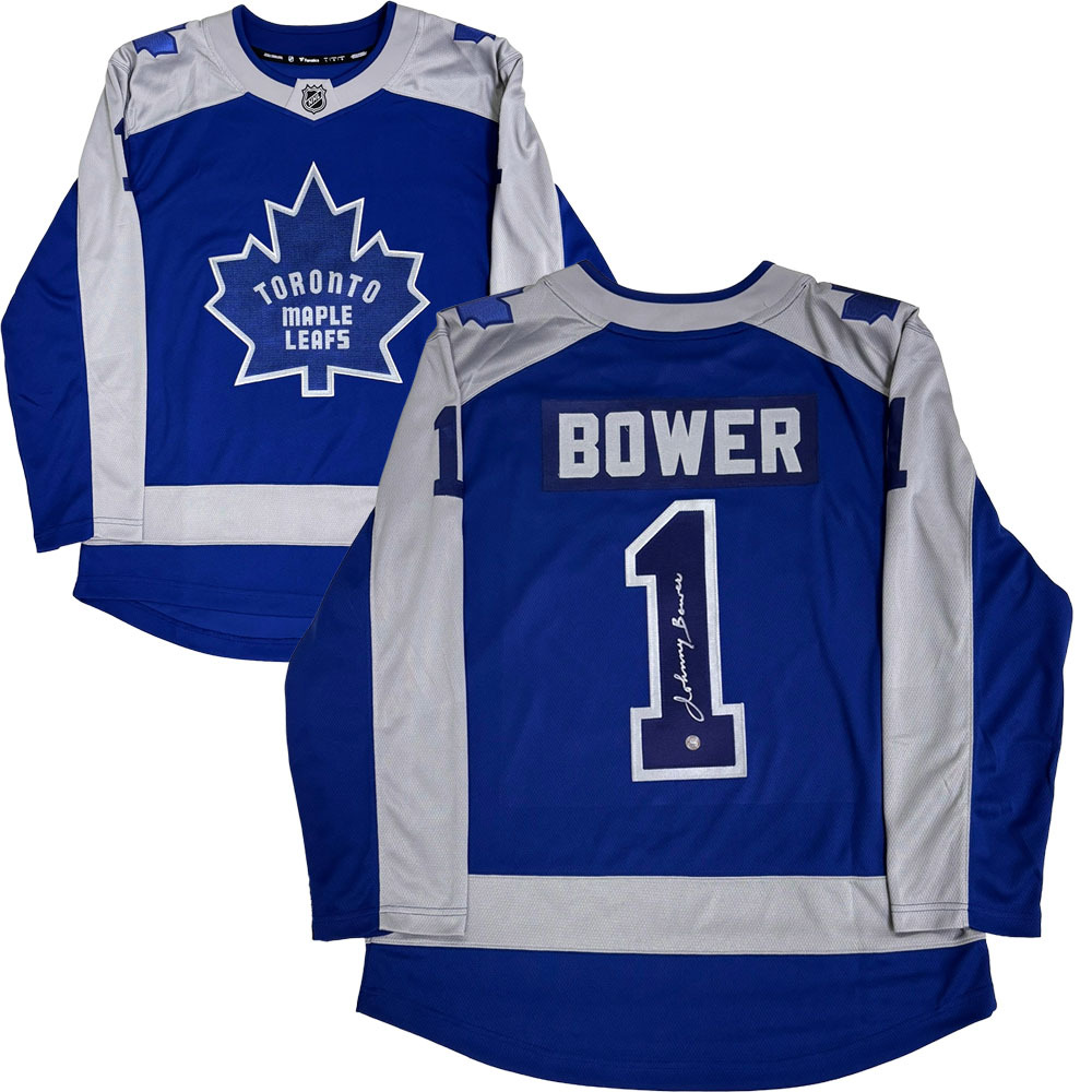 Johnny Bower Autographed Toronto Maple Leafs Reverse Retro Jersey