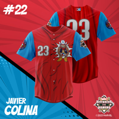 #22 Javier Colina Marvel Defenders of the Diamond Jersey 