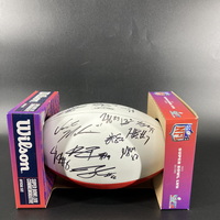 NFL - Chiefs Multi Sign Super Bowl 57 Panel Ball With Over 15 Signatures...