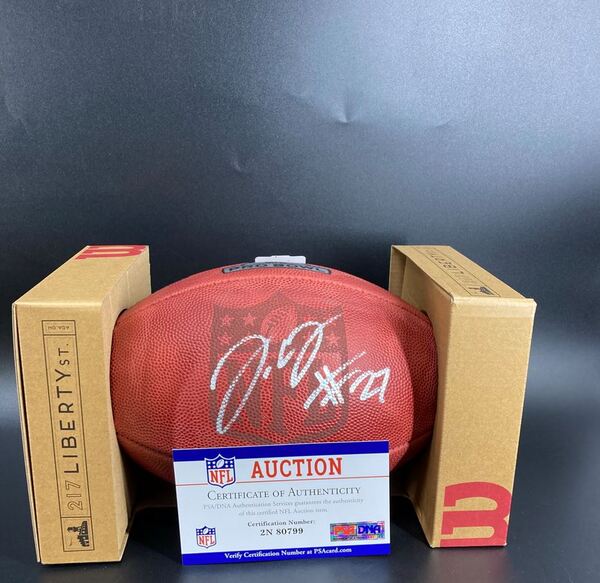 NFL - Patriots JC Jackson Signed Authentic Football with Pro Bowl Logo