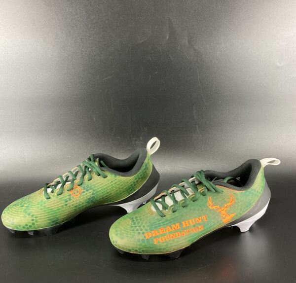 MCMC - Saints Blake Grupe Game Worn Custom Cleats 2025 Season Size 8.5 -...