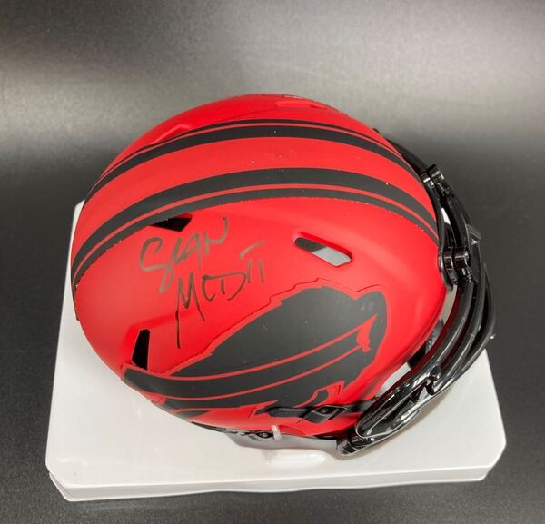 NFL - Bills Sean McDermott Signed Rave Mini Helmet