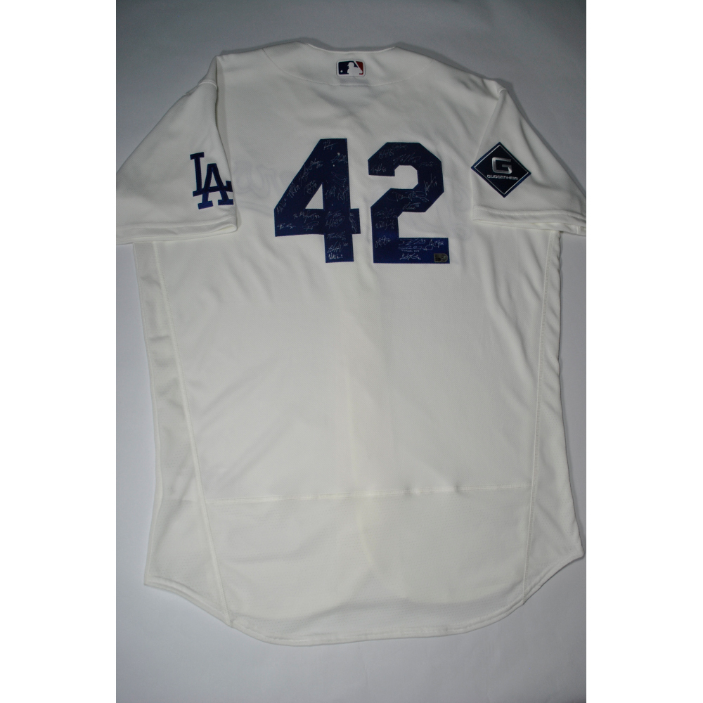 デビット・フレッチャー　実着用ユニフォーム　mlb auction 2026 Jackie Robinson Day Jersey - Los Angeles Dodgers Team