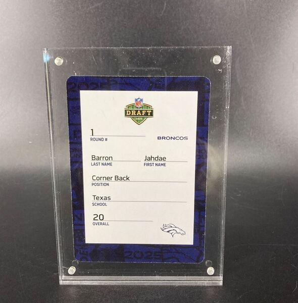 NFL - Broncos Jahdae Barron Special Edition 2025 Draft Card 1 of 2