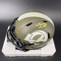 NFL - Rams Stetson Bennett signed salute to service mini helmet
