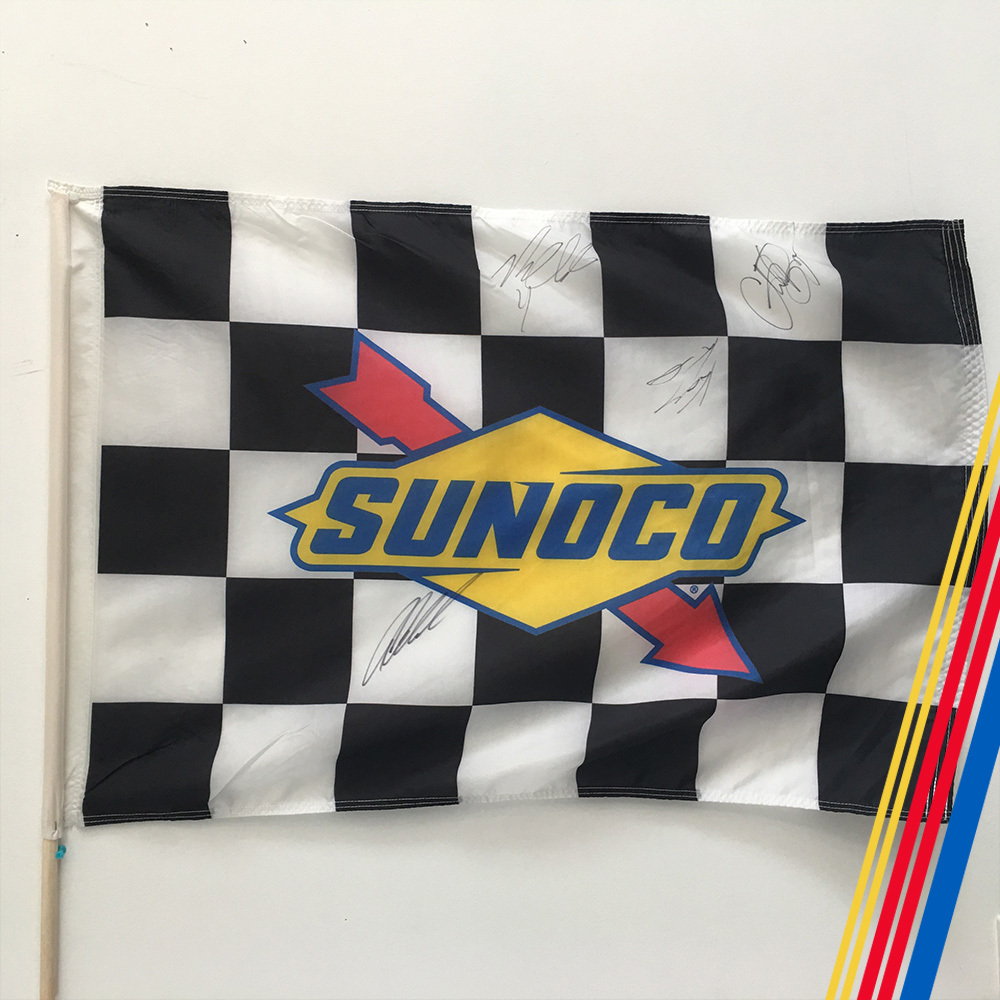 Autographed MENCS Sunoco checkered flag!