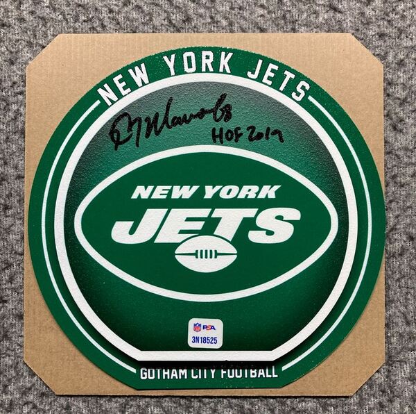 HOF - Jets Kevin Mawae Signed 3D Metal Wall Art (8x8)