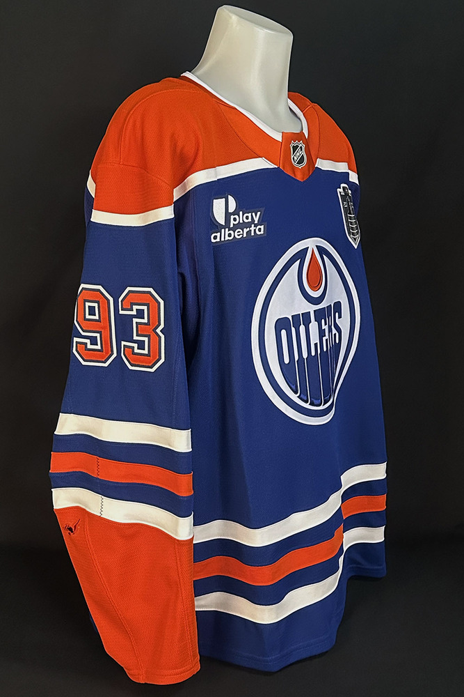 Ryan Nugent-Hopkins #93 - 2025 Stanley Cup Final Edmonton Oilers Game-Worn Royal Set #2 Jersey - Worn For Game #5 vs Florida Panthers