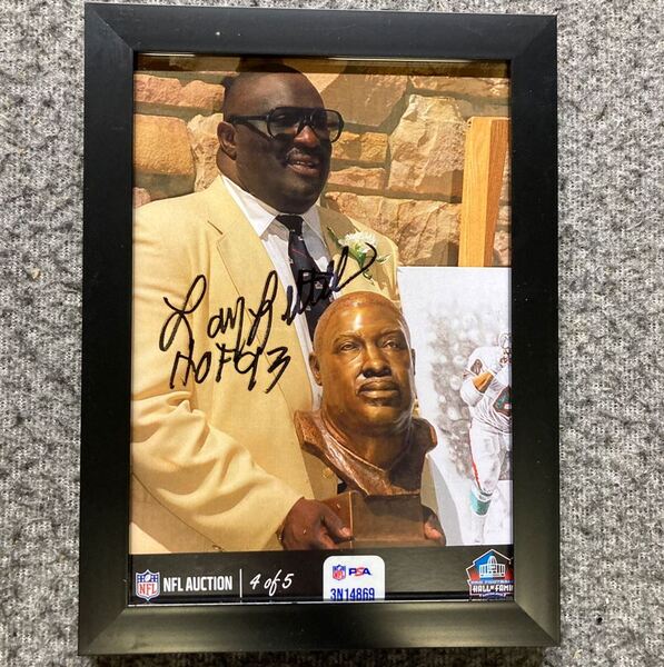 HOF - Dolphins Larry Little NFL Auction Exclusive Signed 5x7 Photo Indiv...