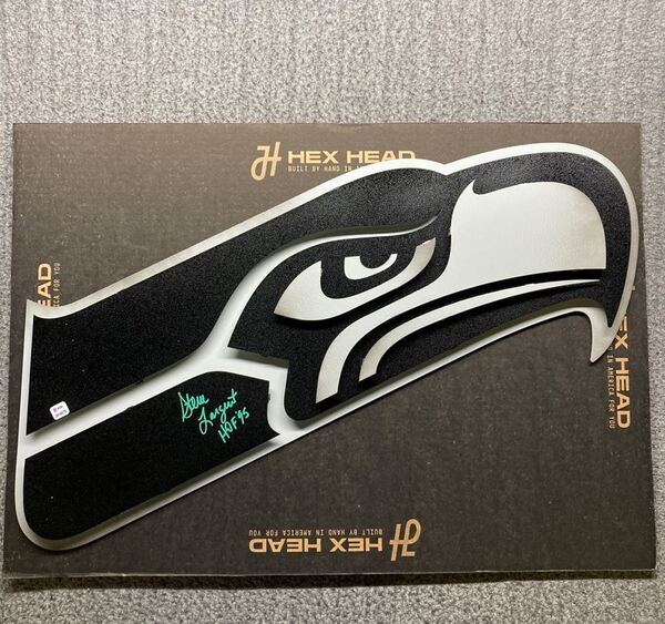 HOF - Seahawks Steve Largent Signed 3d Metal Wall Art (32x110