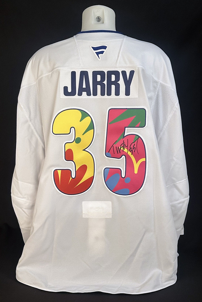 Tristan Jarry #35 - Autographed 2025-26 Edmonton Oilers Celebrating Pride Night Ltd Edition Fanatics Practice Jersey (Autographed Only / Not Worn)
