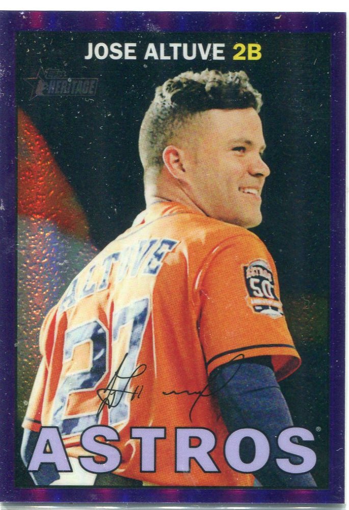 2016 Topps Heritage Chrome Purple Refractors Jose Altuve