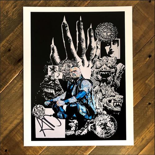 Aleister Black SIGNED 11 x 14 Rob Schamberger Print