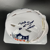 HOF - Cowboys Mel Renfro Signed NFL Shield Mini Helmet with HOF 96 Inscr...