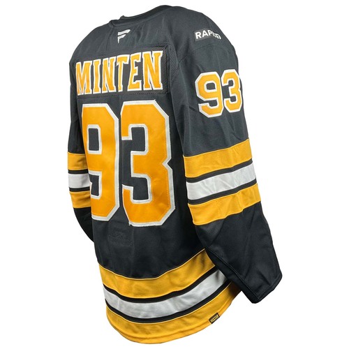 Photo of Game-Used 2025-2026 Season Home Hockey Jersey - Chara Jersey Retirement Night - Fraser Minten
