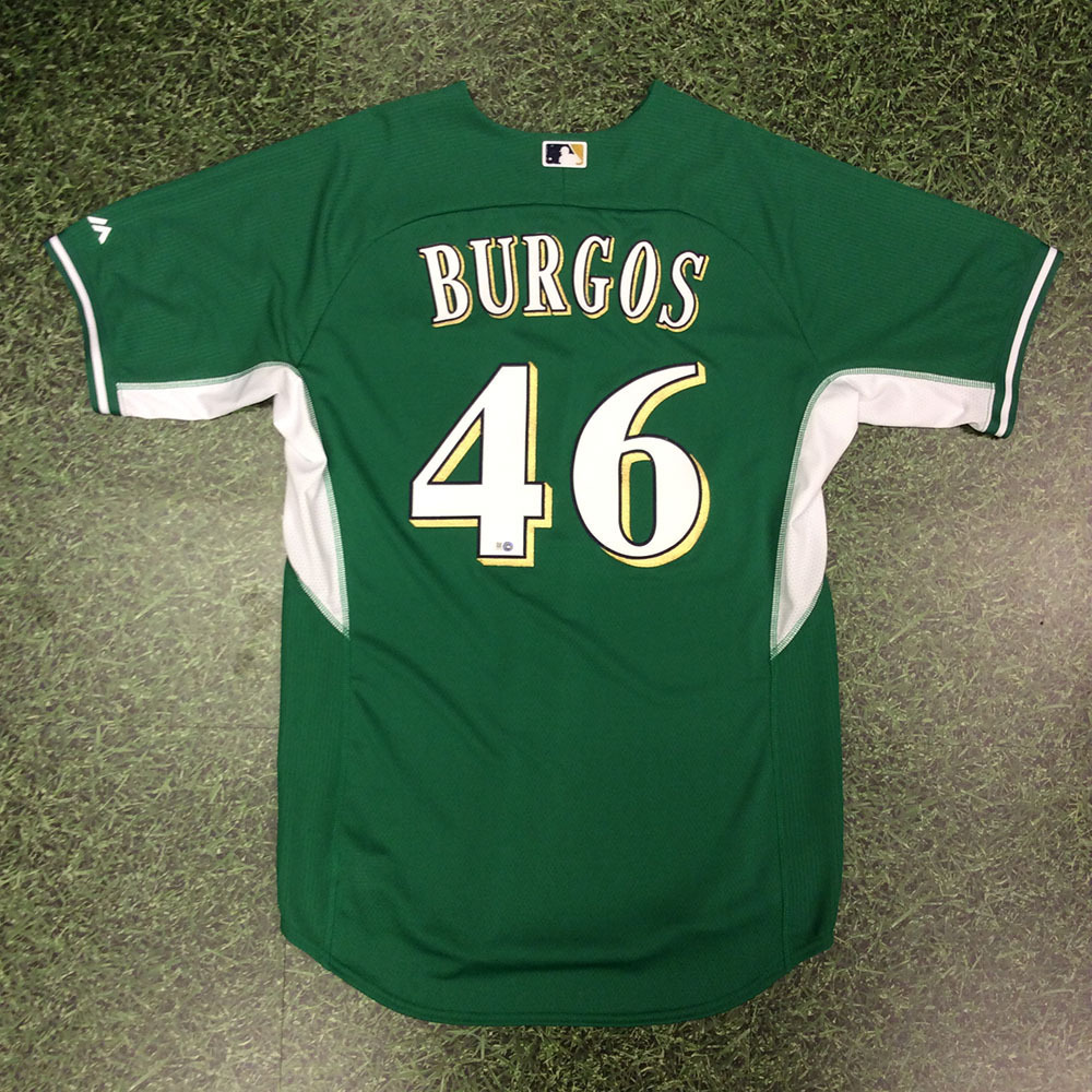 Brewers Charity Auction Hiram Burgos St. Patrick's Day Jersey HZ007632
