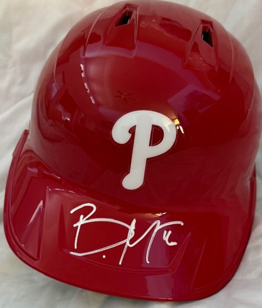 BRANDON MARSH 5枚限 DEFINITIVE エンゼルス ヘルメット Brandon Marsh Autographed Phillies Helmet | MLB Auctions