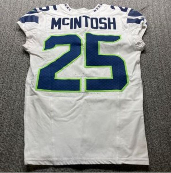 STS - Seahawks Kenny McIntosh Game Worn Jersey (12/08/2024) Size 38
