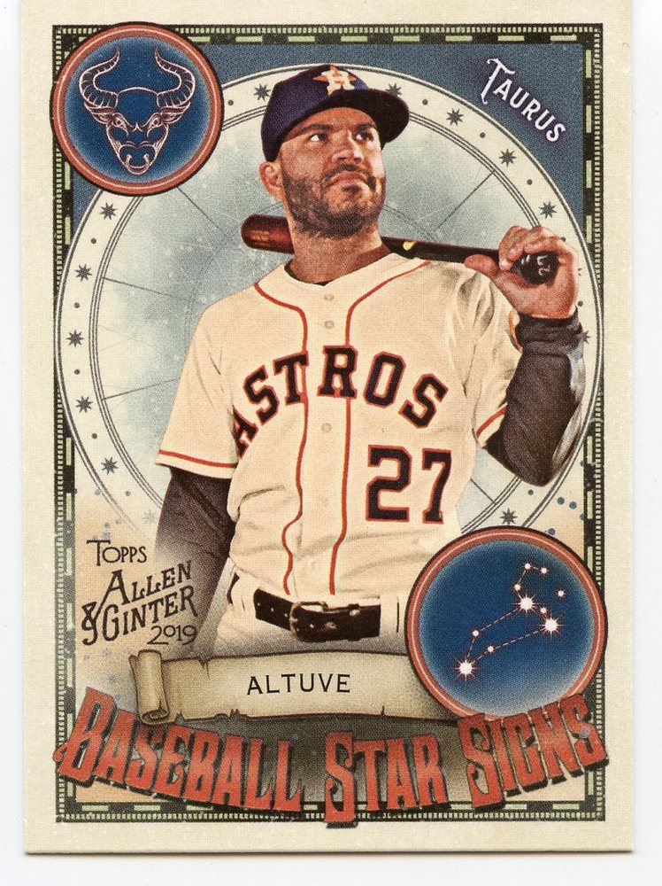 2019 Topps Allen and Ginter Baseball Star Signs #BSS11 Jose Altuve