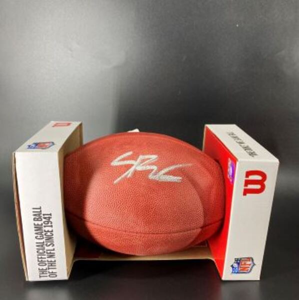 NFL - Saints Spencer Rattler Signed Authentic Football