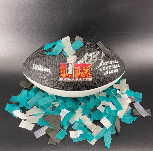 NFL - Eagles AJ Brown Signed Commemorative Super Bowl LIX Panel Ball Wit...