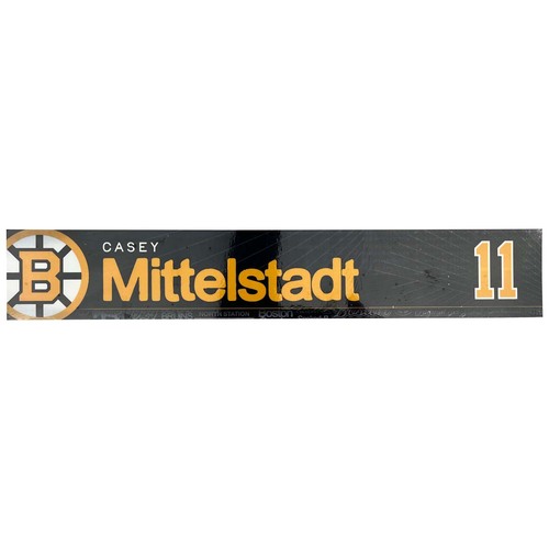 Photo of Team-Issued 2025-2026 TD Garden Locker Room Nameplate - Casey Mittelstadt