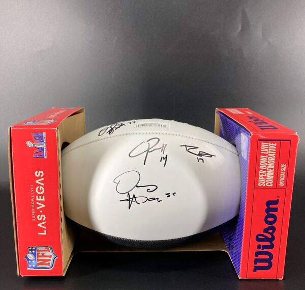 NFL - Chiefs Multi Signed Super Bowl 58 Commemorative Panel Ball Signed ...