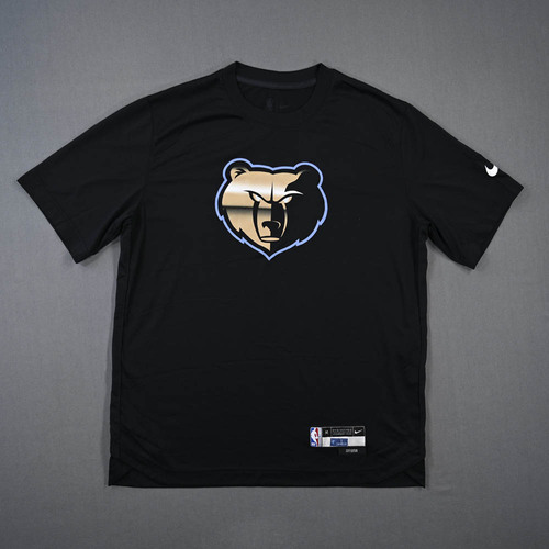 Image of Kennedy Chandler - Memphis Grizzlies - Game-Issued City Edition Short-Sleeved Shooting Shirt - 2022-23 NBA Season